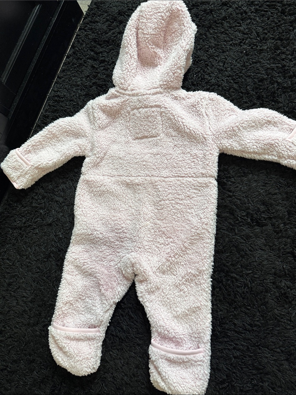 The North Face Light Pink Sherpa Baby One-Piece with Hooded Ears - Picture 5 of 14